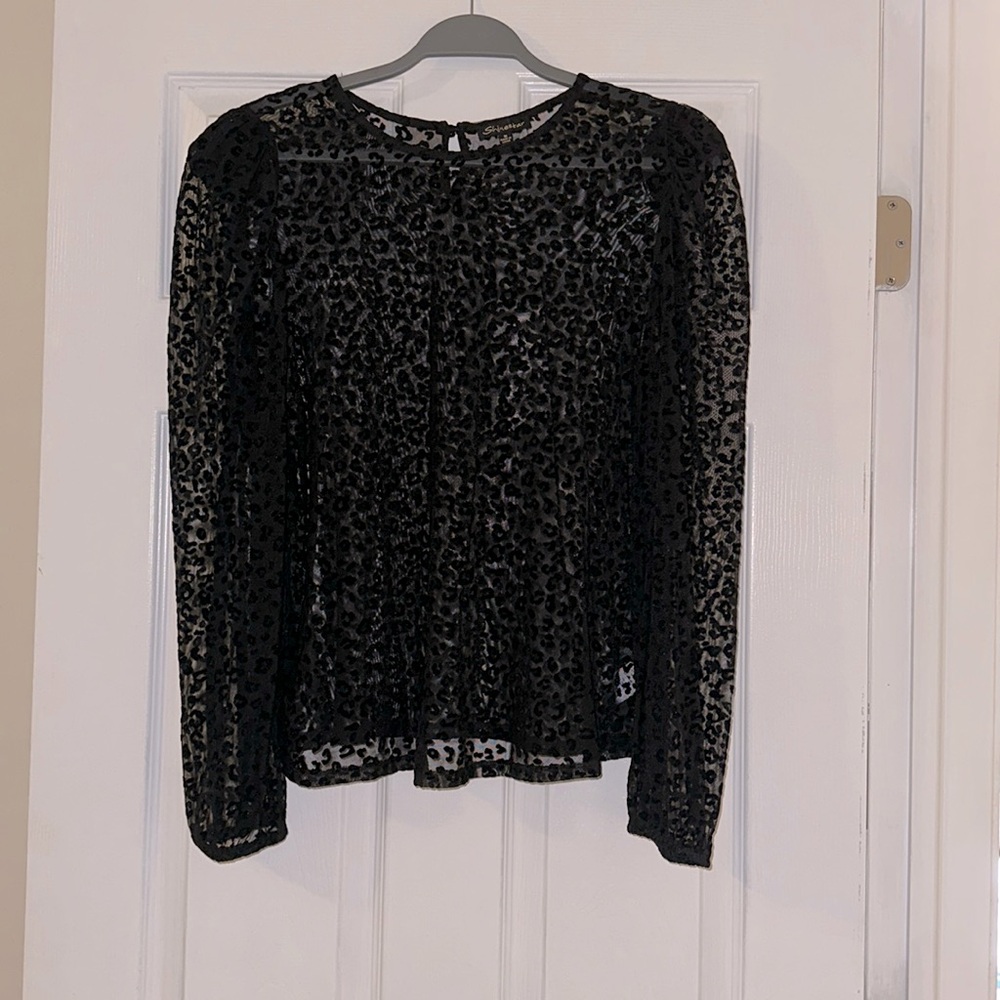 Black Velvet Leopard Print Shirt